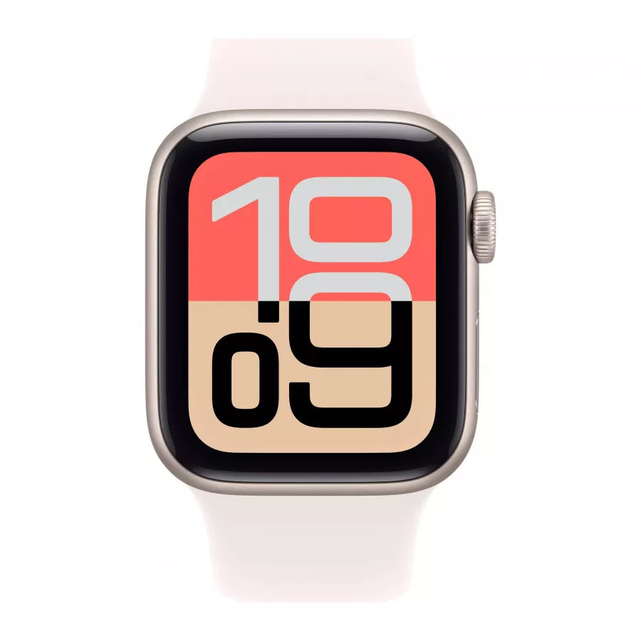 Купить Apple Watch SE 3 (2025) 40mm, алюминий Starlight, спортивный ремешок Light Blush, S/M (130-180мм) в Сочи. Вид 2