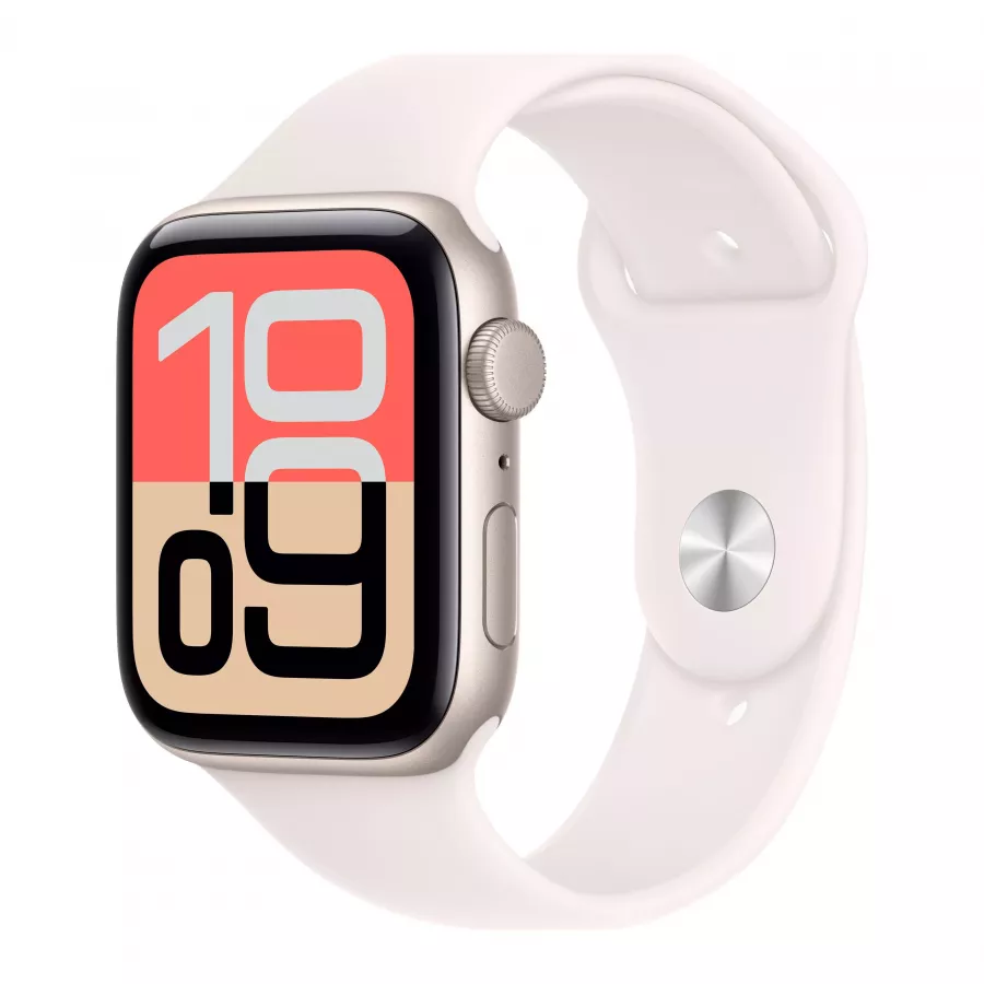 Купить Apple Watch SE 3 (2025) 44mm, алюминий Starlight, спортивный ремешок Light Blush, S/M (140-190мм) в Сочи. Вид 1