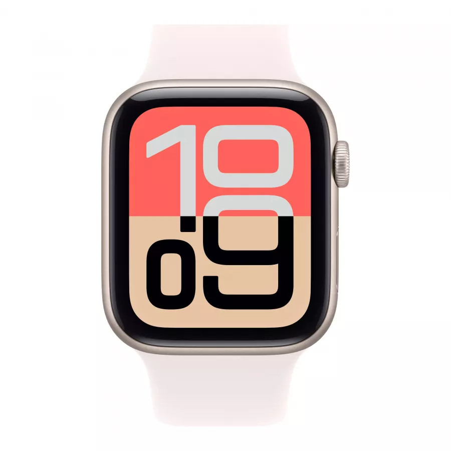 Купить Apple Watch SE 3 (2025) 44mm, алюминий Starlight, спортивный ремешок Light Blush, S/M (140-190мм) в Сочи. Вид 2