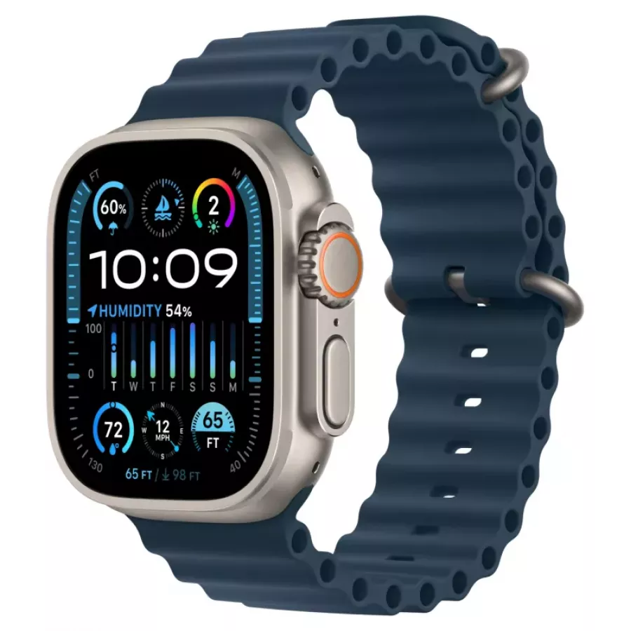 Купить Apple Watch Ultra 2, 49мм, корпус из титана, ремешок Ocean Blue в Сочи. Вид 1