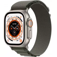 Apple Watch Ultra GPS, 49мм, корпус из титана, ремешок Alpine зеленого цвета, L