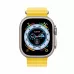Apple Watch Ultra GPS, 49мм, корпус из титана, ремешок Ocean желтого цвета, One Size. Вид 2