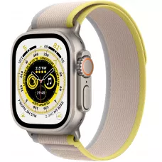 Apple Watch Ultra GPS, 49мм, корпус из титана, ремешок Trail желто-бежевого цвета, S/M