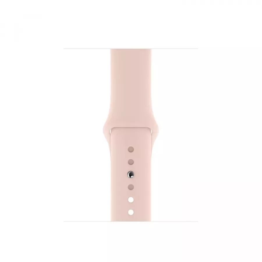 Apple Watch Series 5 40mm, золотистый алюминий, спортивный ремешок цвета «розовый песок». Вид 3