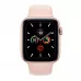 Apple Watch Series 5 44mm, золотистый алюминий, спортивный ремешок цвета «розовый песок». Вид 2