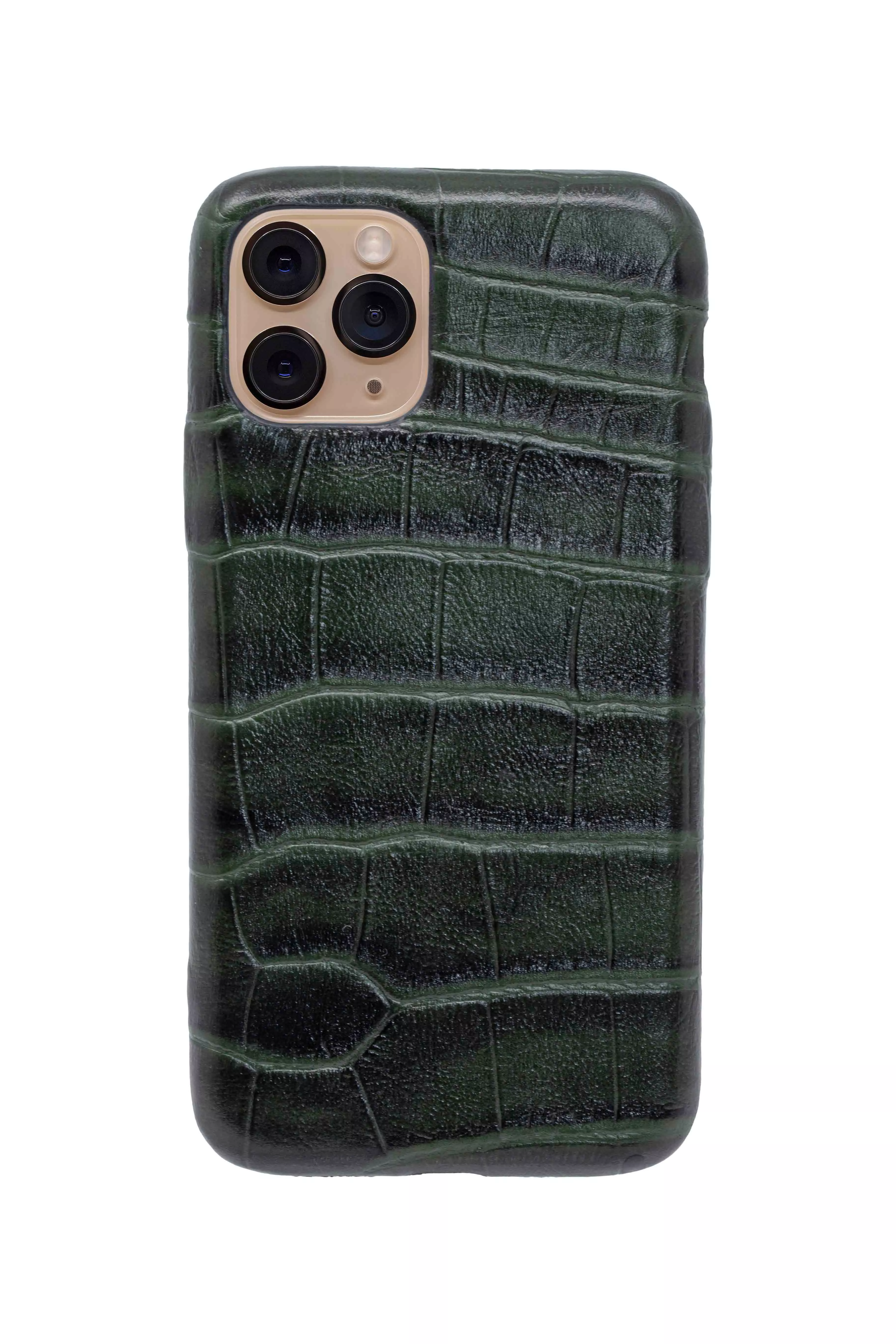 Чехол из натуральной кожи для iPhone 11 Pro - Cayman green. Вид 1