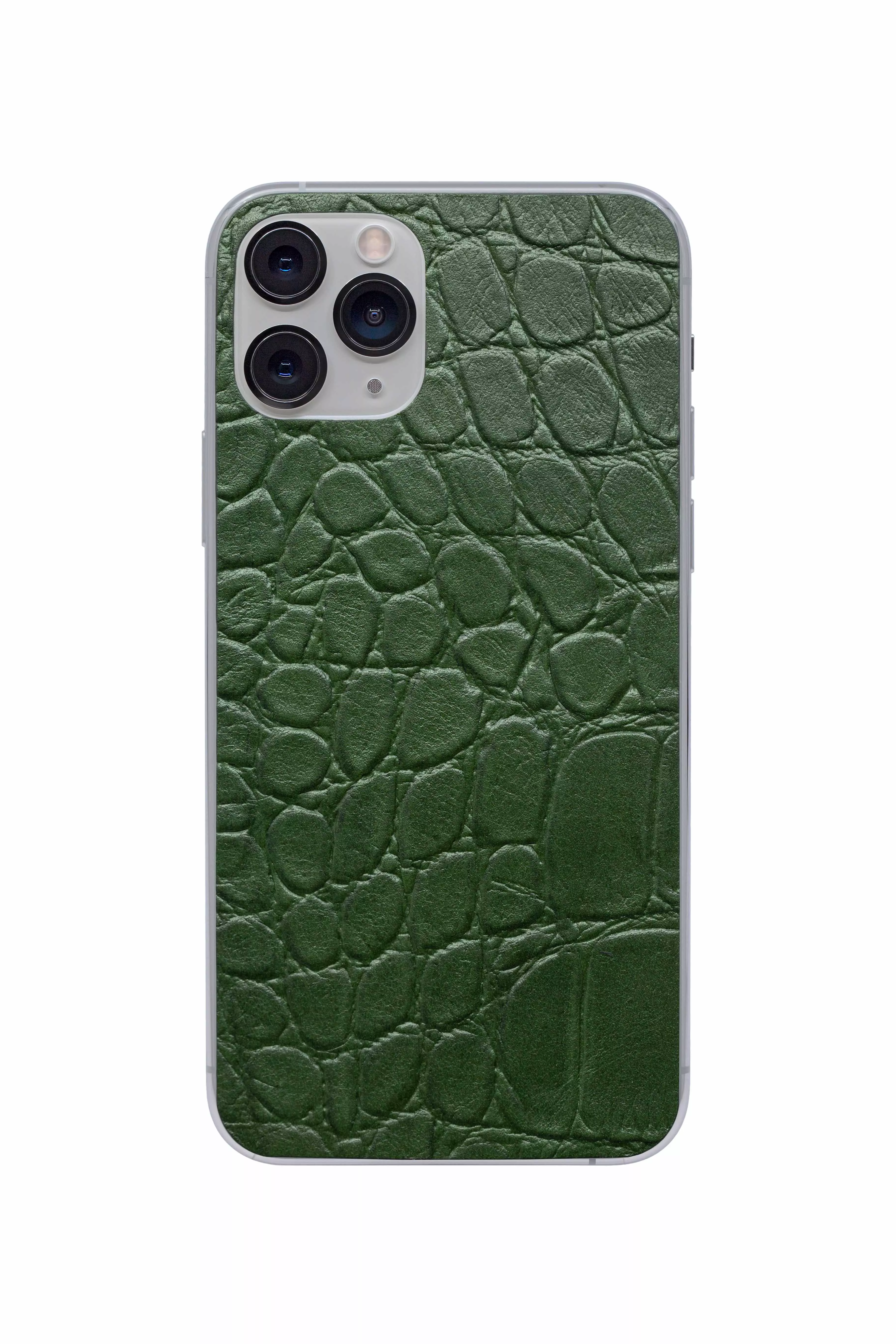 Защитная наклейка из натуральной кожи для iPhone 11 Pro, Вид Зеленый 2. Вид 1