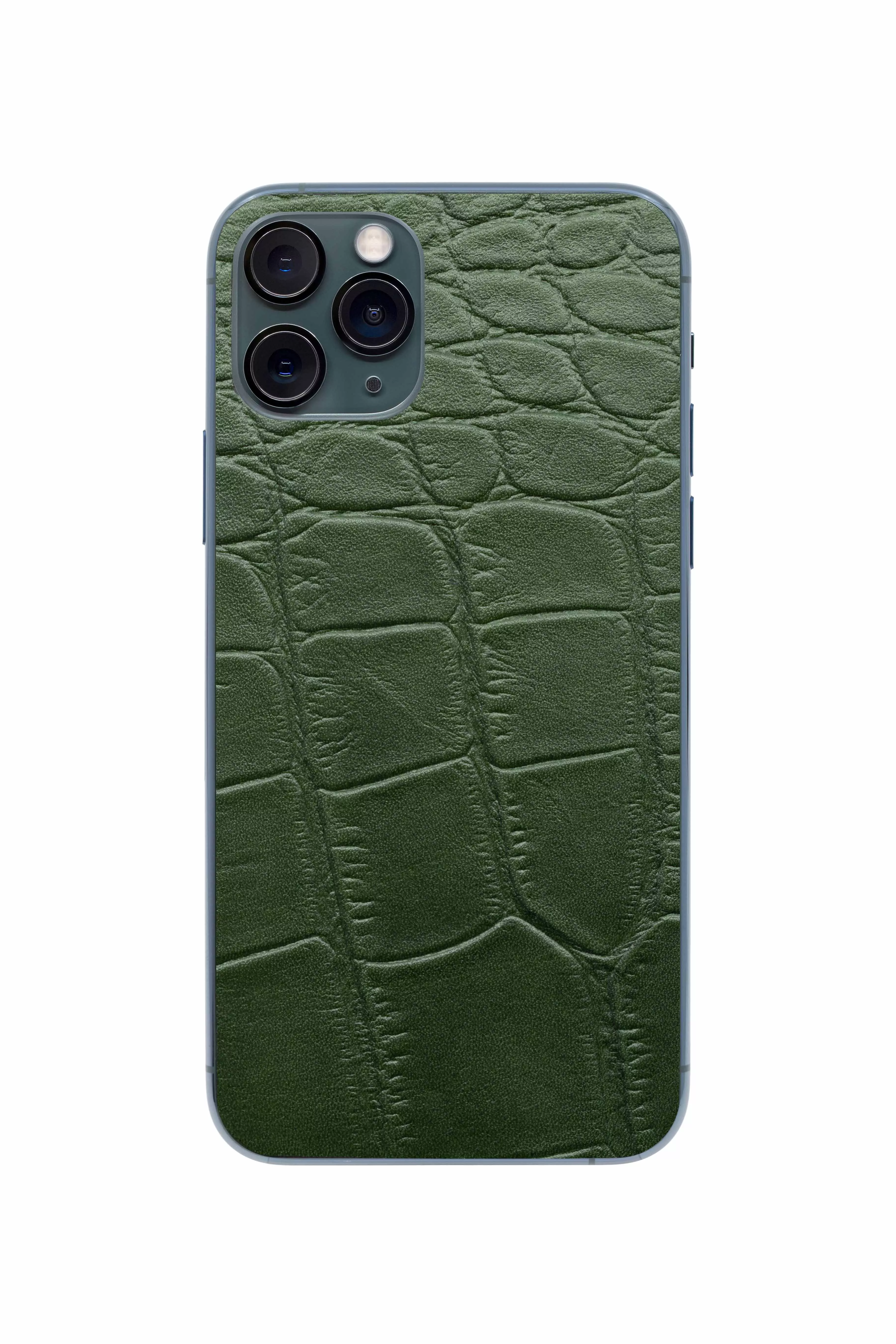 Защитная наклейка из натуральной кожи для iPhone 11 Pro, Вид Зеленый 3. Вид 1