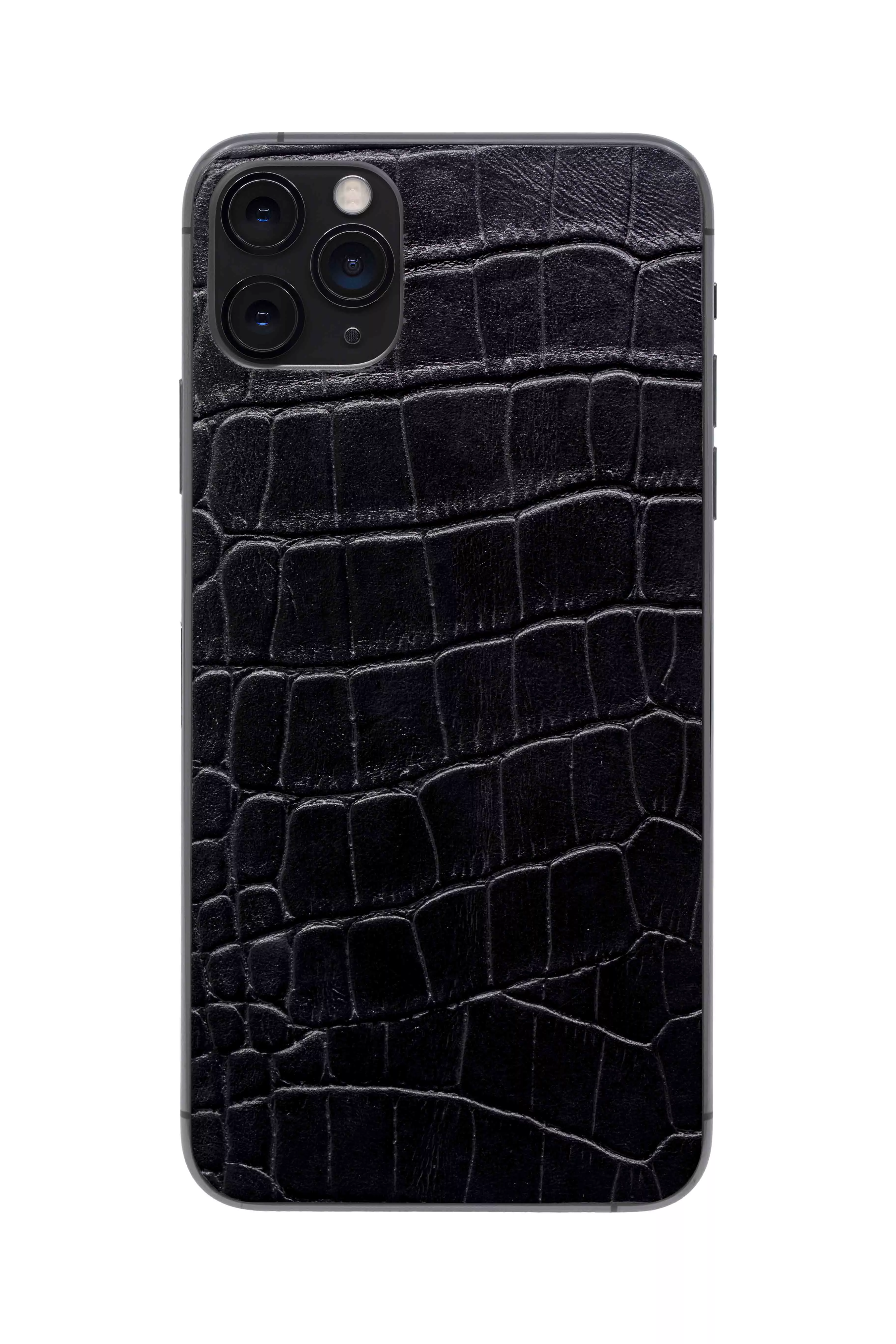 Защитная наклейка из натуральной кожи для iPhone 11 Pro Max, Вид Черный 3. Вид 1
