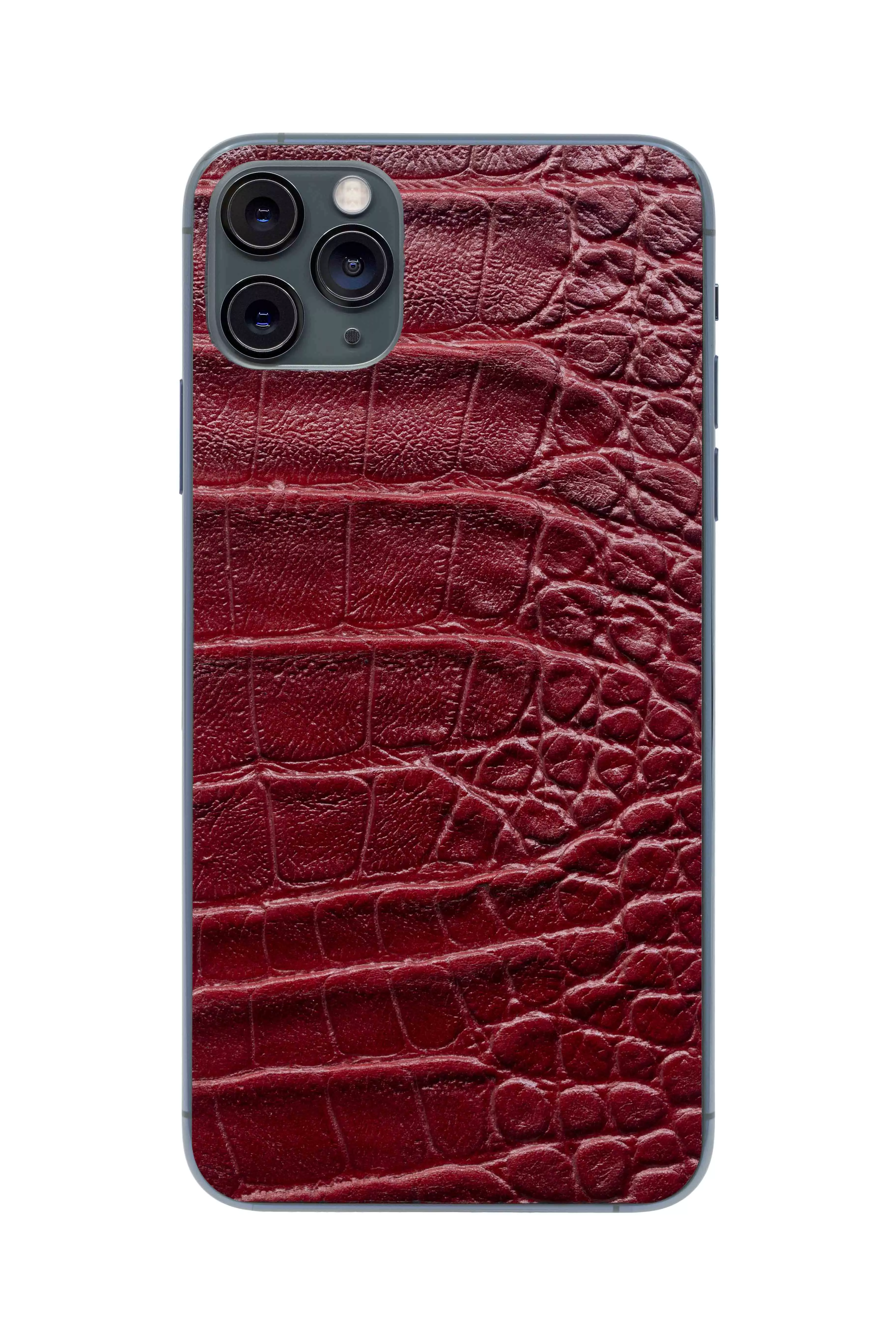 Защитная наклейка из натуральной кожи для iPhone 11 Pro Max, Вид Красный 2. Вид 1