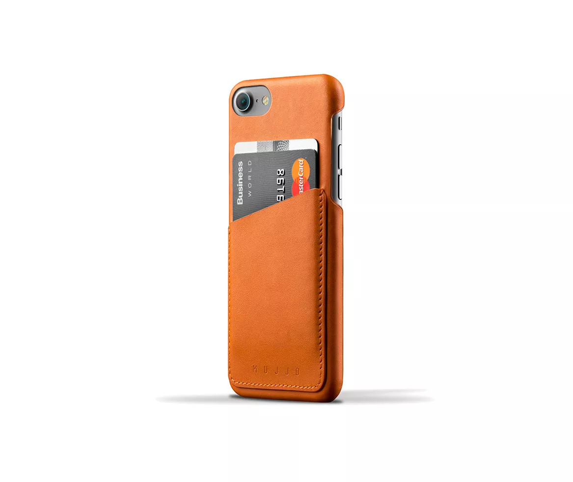 Чехол Mujjo Leather Wallet Case для iPhone 7/8/SE - Светло-коричневый. Вид 1